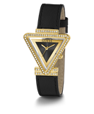 Buy Shop Guess Fame Quartz Black Dial Black Leather Strap Watch For Women - GW0504L5 USA Online