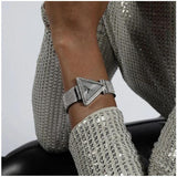 Buy Shop Guess Fame Quartz Crystals Silver Dial Silver Steel Strap Watch For Women - GW0644L1 USA Online