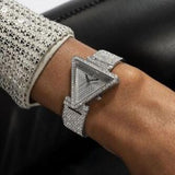 Buy Shop Guess Fame Quartz Crystals Silver Dial Silver Steel Strap Watch For Women - GW0644L1 USA Online