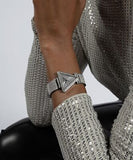Buy Shop Guess Fame Quartz Crystals Silver Dial Silver Steel Strap Watch For Women - GW0644L1 USA Online