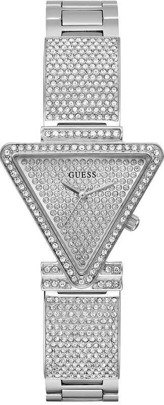 Buy Shop Guess Fame Quartz Crystals Silver Dial Silver Steel Strap Watch For Women - GW0644L1 USA Online