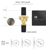 Buy Shop Guess Fame Quartz Gold Dial Black Leather Strap Watch For Women - GW0548L3 USA Online