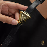 Buy Shop Guess Fame Quartz Gold Dial Black Leather Strap Watch For Women - GW0548L3 USA Online