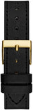Buy Shop Guess Fame Quartz Gold Dial Black Leather Strap Watch For Women - GW0548L3 USA Online
