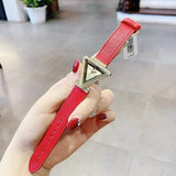 Buy Shop Guess Fame Quartz Gold Dial Red Leather Strap Watch For Women - GW0504L2 USA Online