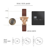 Buy Shop Guess Fame Quartz Rose Gold Dial Brown Leather Strap Watch For Women - GW0548L2 USA Online