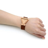 Buy Shop Guess Fame Quartz Rose Gold Dial Brown Leather Strap Watch For Women - GW0548L2 USA Online