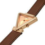 Buy Shop Guess Fame Quartz Rose Gold Dial Brown Leather Strap Watch For Women - GW0548L2 USA Online