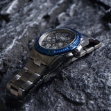 Buy Shop Guess Flagship Multifunction Chronograph Grey Dial Grey Steel Strap Watch for Men - W0601G1 USA Online