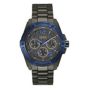 Buy Shop Guess Flagship Multifunction Chronograph Grey Dial Grey Steel Strap Watch for Men - W0601G1 USA Online