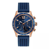 Buy Shop Guess Fleet Blue Dial Blue Rubber Strap Watch for Men - W0971G3 USA Online