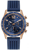 Buy Shop Guess Fleet Blue Dial Blue Rubber Strap Watch for Men - W0971G3 USA Online