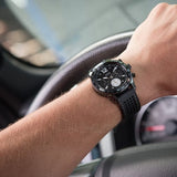 Buy Shop Guess Fleet Chronograph Black Dial Black Rubber Strap Watch for Men - W0971G1 USA Online