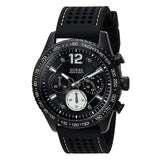 Buy Shop Guess Fleet Chronograph Black Dial Black Rubber Strap Watch for Men - W0971G1 USA Online