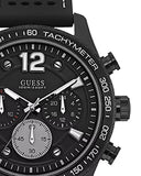 Buy Shop Guess Fleet Chronograph Black Dial Black Rubber Strap Watch for Men - W0971G1 USA Online
