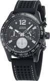 Buy Shop Guess Fleet Chronograph Black Dial Black Rubber Strap Watch for Men - W0971G1 USA Online