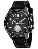 Buy Shop Guess Fleet Chronograph Black Dial Black Rubber Strap Watch for Men - W0971G1 USA Online