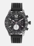 Buy Shop Guess Fleet Chronograph Black Dial Black Rubber Strap Watch for Men - W0971G1 USA Online