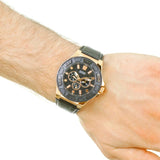 Buy Shop Guess Force Analog Black Dial Black Leather Strap Watch For Men - W0674G6 USA Online