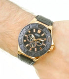 Buy Shop Guess Force Analog Black Dial Black Leather Strap Watch For Men - W0674G6 USA Online