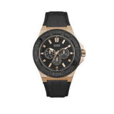 Buy Shop Guess Force Analog Black Dial Black Leather Strap Watch For Men - W0674G6 USA Online