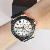 Buy Shop Guess Force Analog Quartz White Dial Black Rubber Strap Watch For Men - W0674G3 USA Online