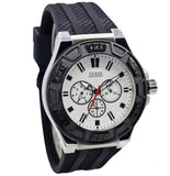 Buy Shop Guess Force Analog Quartz White Dial Black Rubber Strap Watch For Men - W0674G3 USA Online