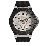 Buy Shop Guess Force Analog Quartz White Dial Black Rubber Strap Watch For Men - W0674G3 USA Online