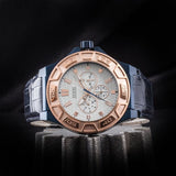 Buy Shop Guess Force Multi Function White Dial Blue Leather Strap Watch For Men - W0674G7 USA Online