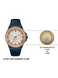 Buy Shop Guess Force Multi Function White Dial Blue Leather Strap Watch For Men - W0674G7 USA Online
