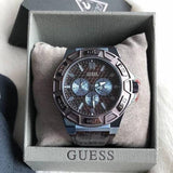 Buy Shop Guess Force Quartz Brown Dial Brown Leather Strap Watch For Men - W0674G5 USA Online