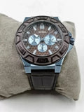 Buy Shop Guess Force Quartz Brown Dial Brown Leather Strap Watch For Men - W0674G5 USA Online