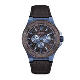 Buy Shop Guess Force Quartz Brown Dial Brown Leather Strap Watch For Men - W0674G5 USA Online