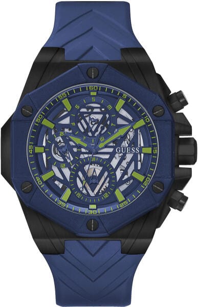 Buy Shop Guess Formula Multifunction Blue Dial Blue Silicone Strap Watch For Men - GW0579G3 USA Online