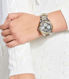 Buy Shop Guess Frontier Chronograph Crystals Gold Dial Two Tone Steel Strap Watch For Women - W1156L5 USA Online