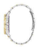 Buy Shop Guess Frontier Chronograph Crystals Gold Dial Two Tone Steel Strap Watch For Women - W1156L5 USA Online
