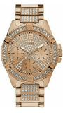 Buy Shop Guess Frontier Chronograph Crystals Rose Gold Dial Rose Gold Steel Strap Watch for Men - W0799G3 USA Online