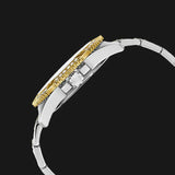 Buy Shop Guess Frontier Chronograph Crystals Silver Dial Two Tone Steel Strap Watch for Men - W0799G4 USA Online