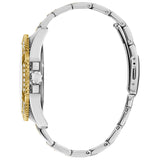 Buy Shop Guess Frontier Chronograph Crystals Silver Dial Two Tone Steel Strap Watch for Men - W0799G4 USA Online