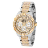 Buy Shop Guess Frontier Chronograph Crystals Silver Dial Two Tone Steel Strap Watch for Men - W0799G4 USA Online