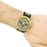 Buy Shop Guess Frontier Crystals Black Dial Black Silicone Strap Watch For Men - W1132G1 USA Online