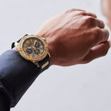 Buy Shop Guess Frontier Crystals Black Dial Black Silicone Strap Watch For Men - W1132G1 USA Online