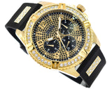 Buy Shop Guess Frontier Crystals Black Dial Black Silicone Strap Watch For Men - W1132G1 USA Online