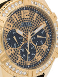 Buy Shop Guess Frontier Crystals Black Dial Black Silicone Strap Watch For Men - W1132G1 USA Online