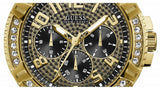 Buy Shop Guess Frontier Crystals Black Dial Black Silicone Strap Watch For Men - W1132G1 USA Online