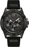 Buy Shop Guess Frontier Crystals Black Dial Black Silicone Strap Watch For Men - W1132G3 USA Online
