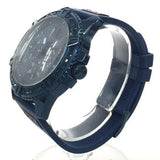Buy Shop Guess Frontier Crystals Blue Dial Blue Silicon Strap Watch For Men - W1132G4 USA Online