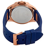 Buy Shop Guess Frontier DIamonds Gold Dial Blue Rubber Strap Watch For Women - W1160L3 USA Online