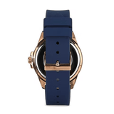 Buy Shop Guess Frontier DIamonds Gold Dial Blue Rubber Strap Watch For Women - W1160L3 USA Online