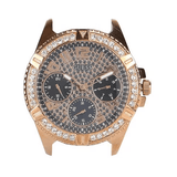 Buy Shop Guess Frontier DIamonds Gold Dial Blue Rubber Strap Watch For Women - W1160L3 USA Online